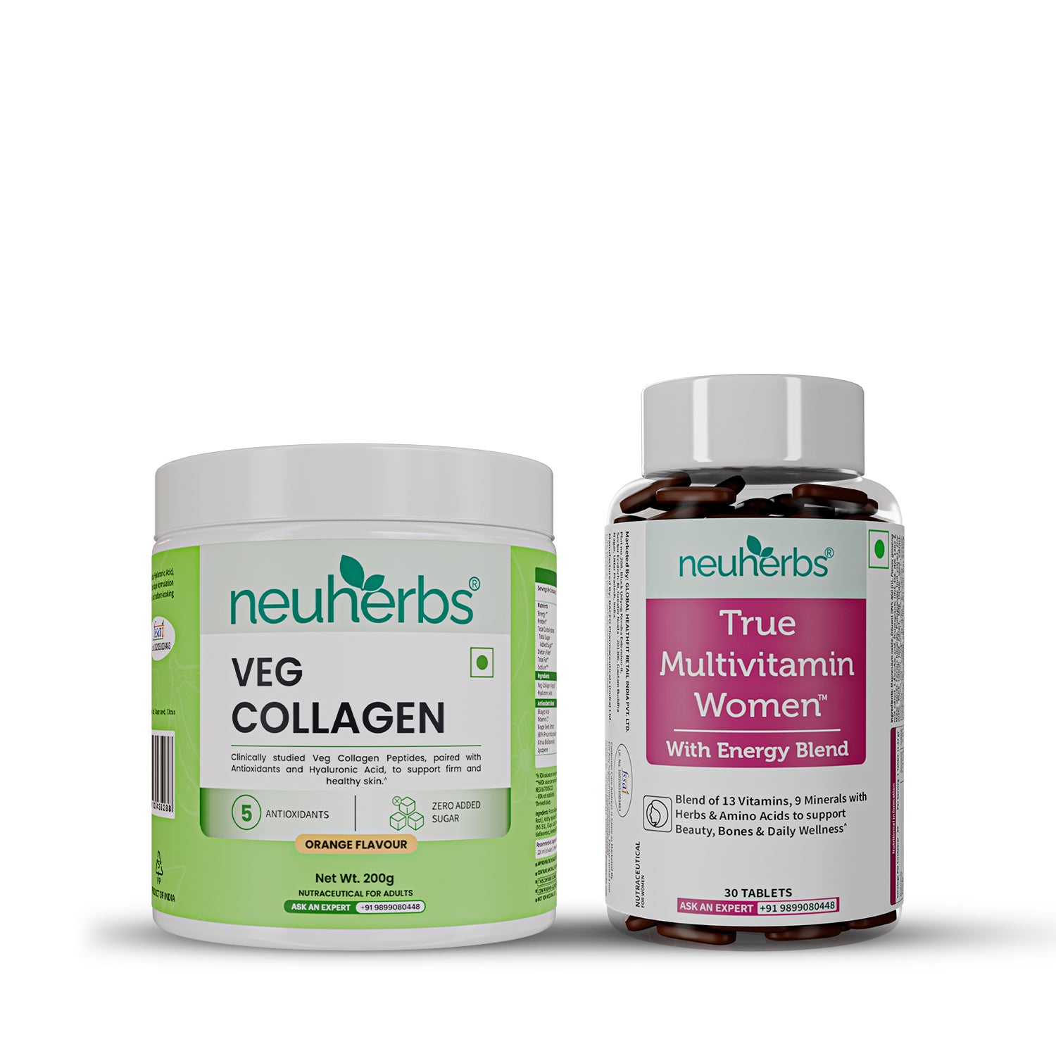 True Vitamin Women 30 Tablets & Skin Collagen Booster 210 g Combo image 1