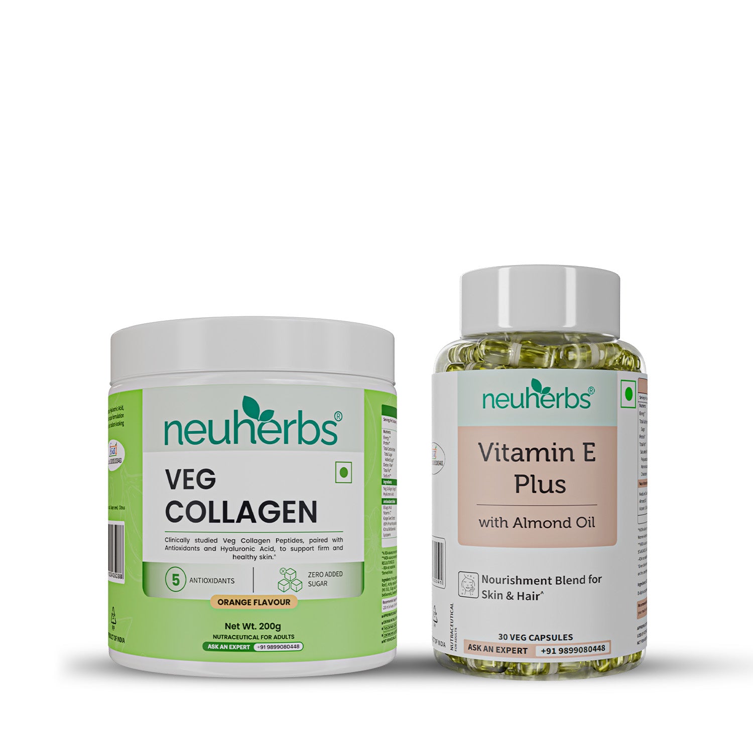 Anti-Aging Combo: Skin Collagen + Vitamin E Plus for Better Face & Hair image 1