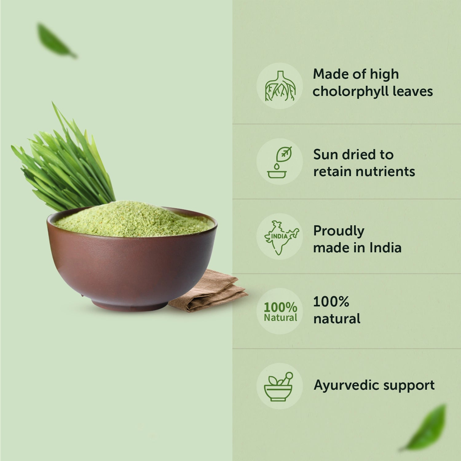 Organic Wheatgrass Powder for Improved Immunity & Digestion
