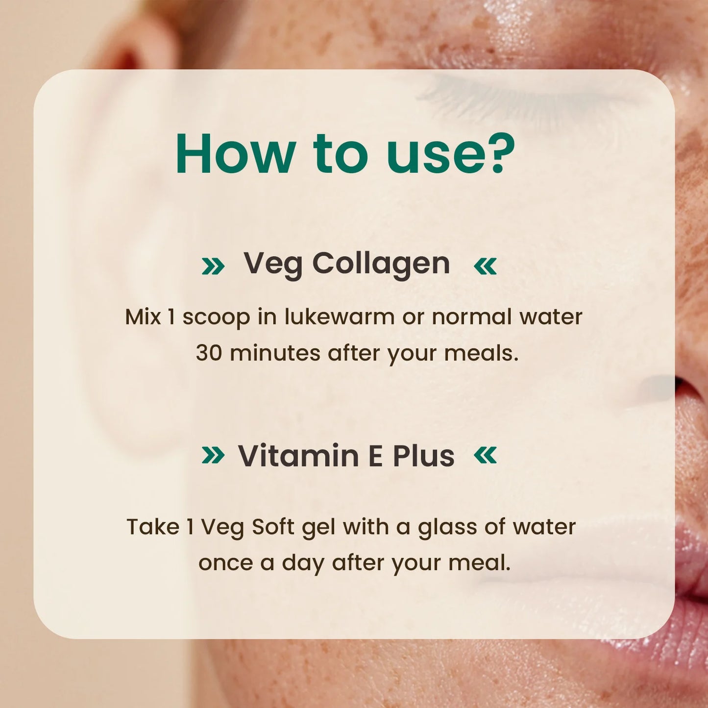 Anti-Aging Combo: Veg Collagen + Vitamin E Plus for Better Face & Hair