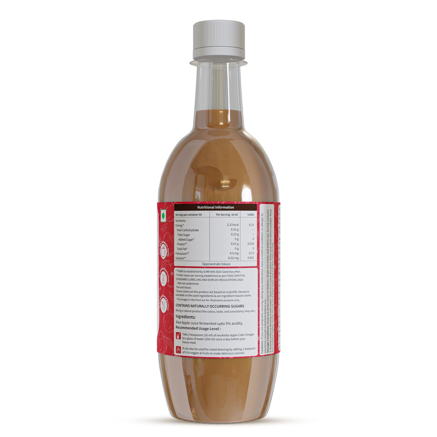 Apple Cider Vinegar with Mother helps in Weight loss, Blood Sugar level, and Digestion for Men & Women
