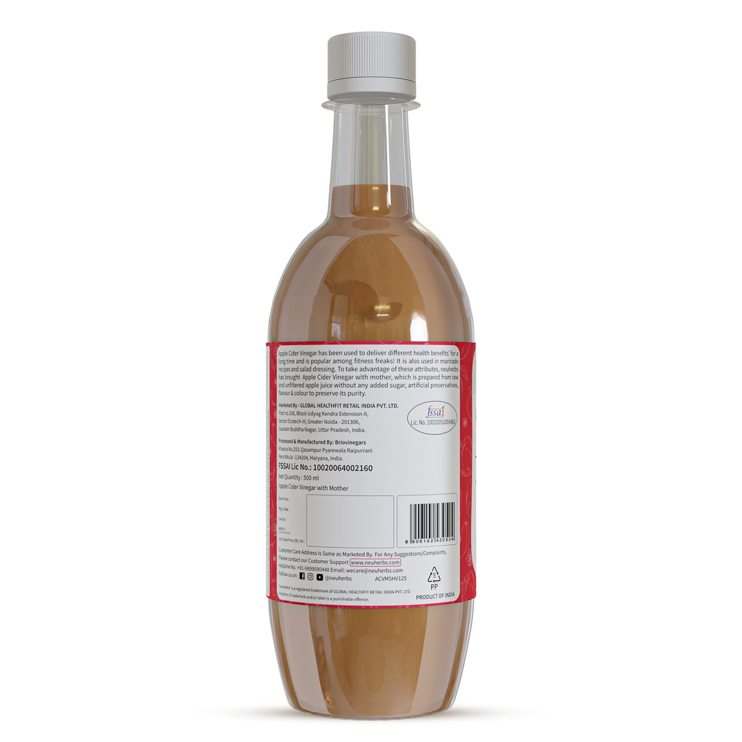 Apple Cider Vinegar with Mother helps in Weight loss, Blood Sugar level, and Digestion for Men & Women