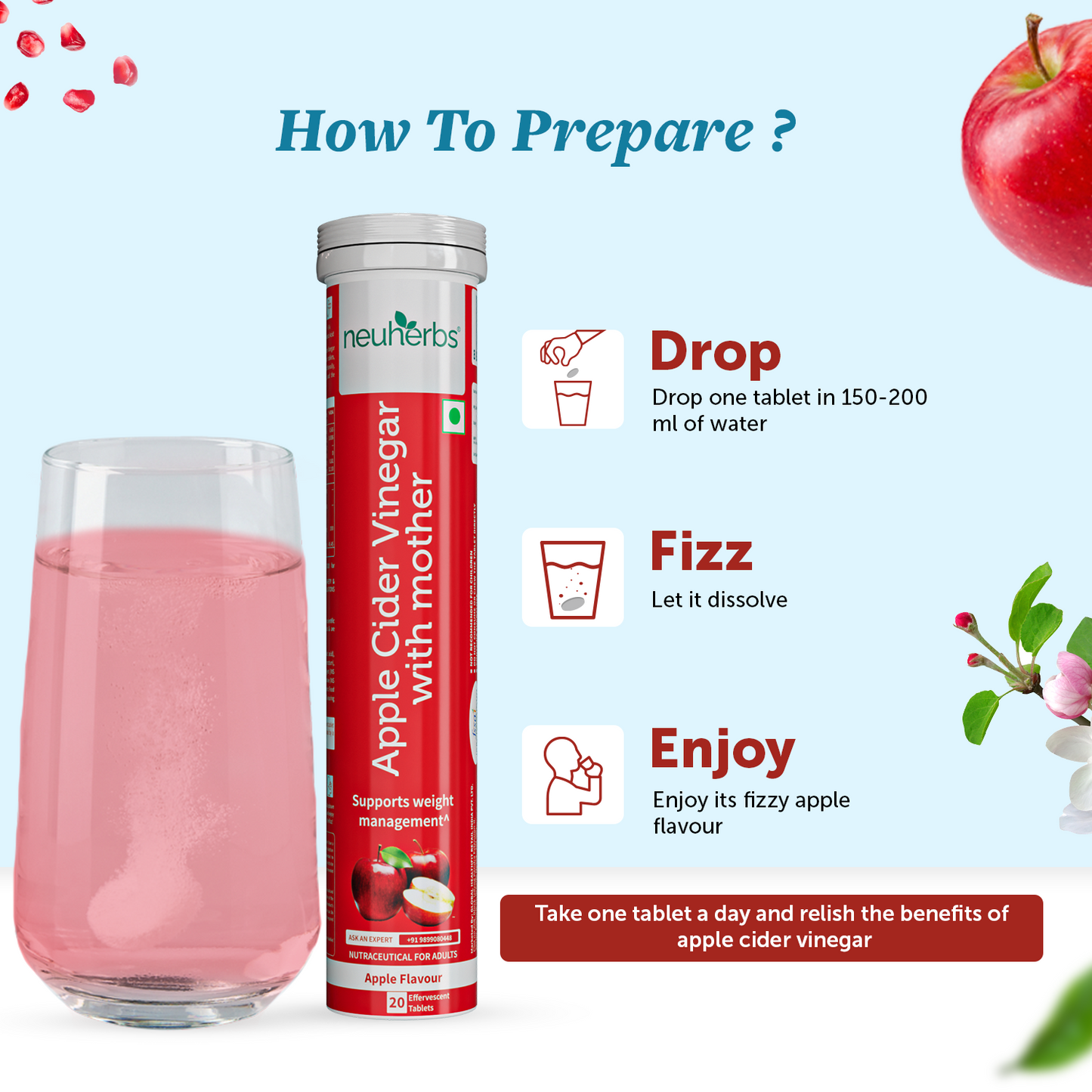 Effervescent Apple Cider Vinegar Tablets