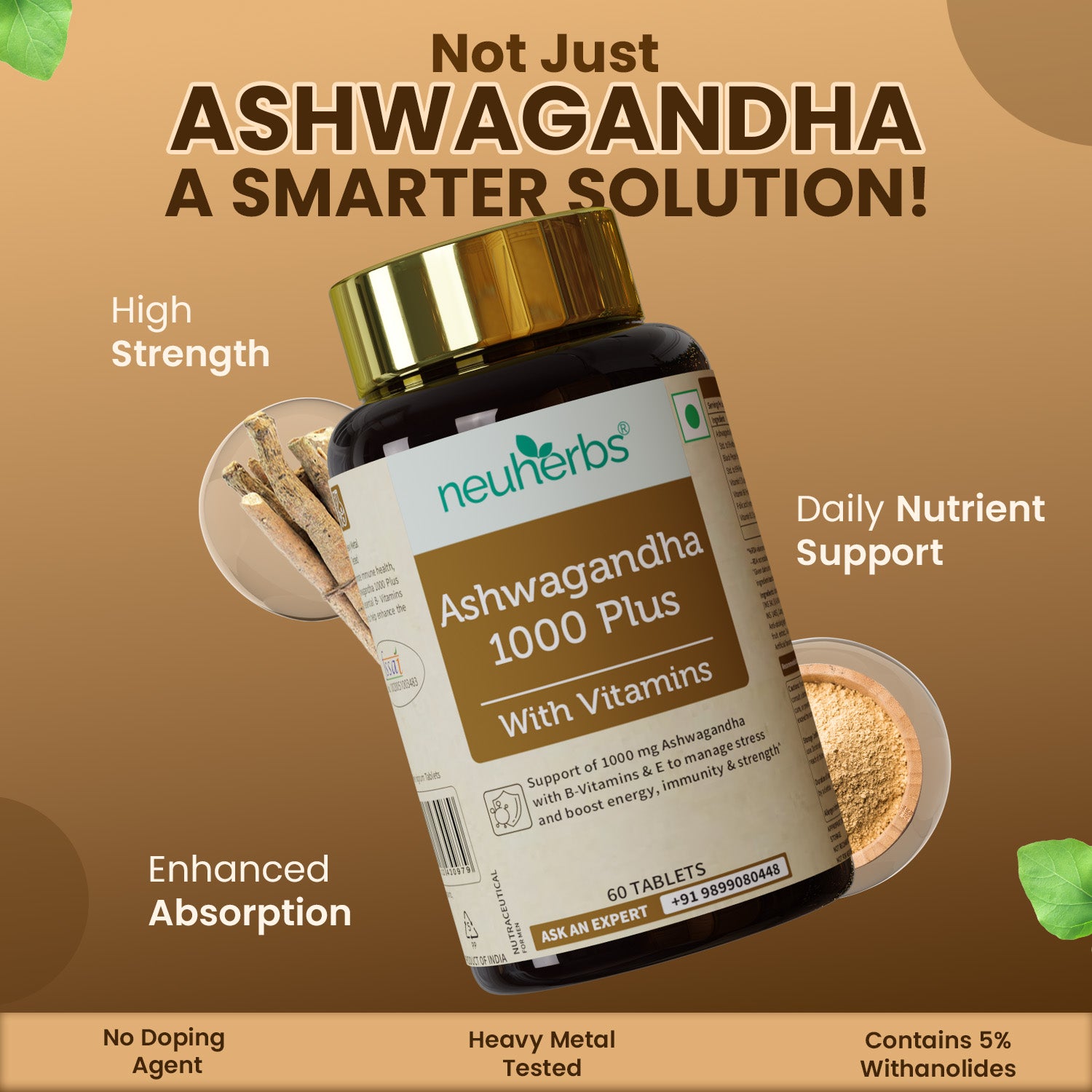 Ashwagandha 1000 Plus Tablets – Daily Lifestyle Support image 3
