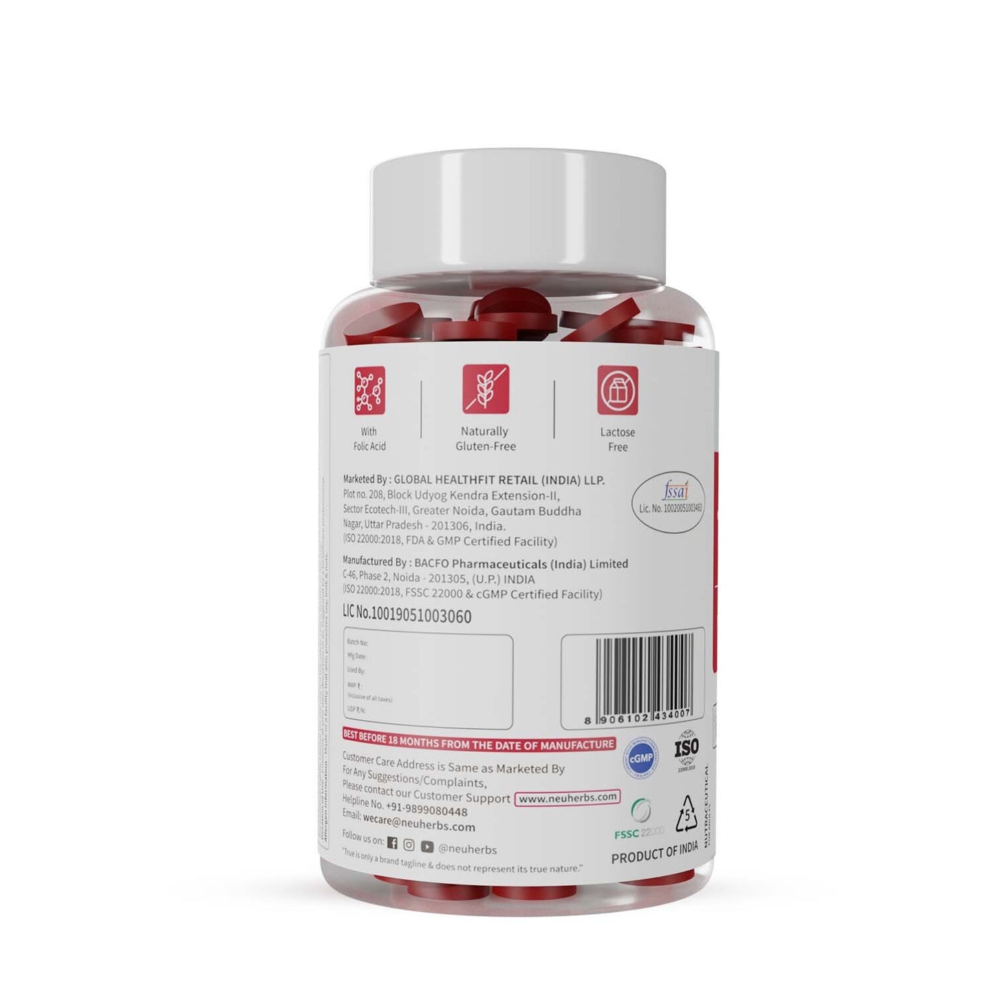 Plant-Based True Vitamin B12 Tablets For Energy & Brain