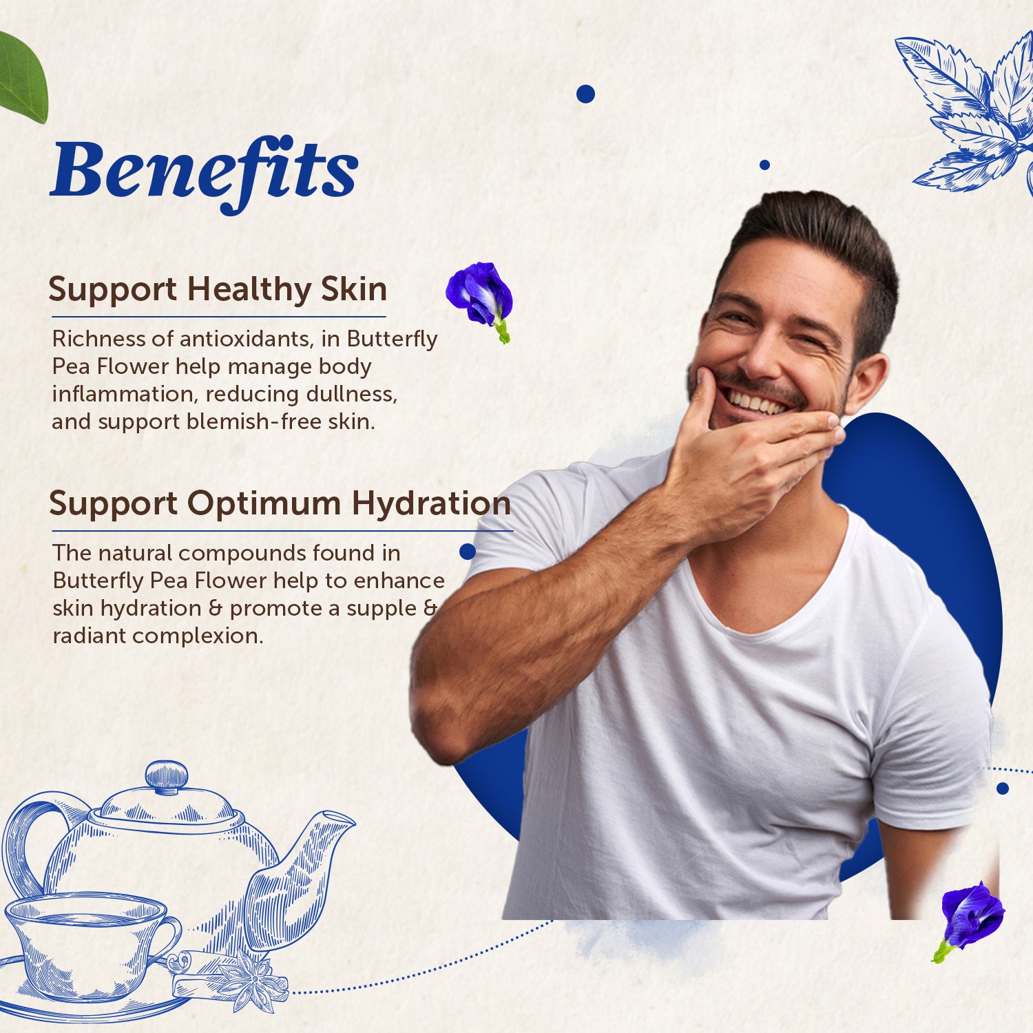 Butterfly Pea Flower Tea for Glowing Skin - 30gm image 3
