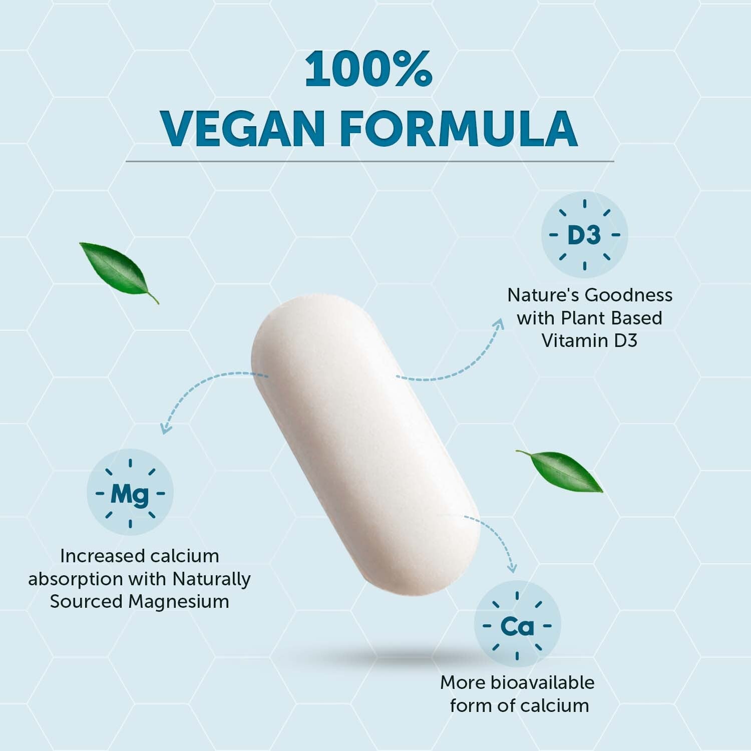 True Calcium Tablets with Plant Vitamin D3 for Stronger Bones
