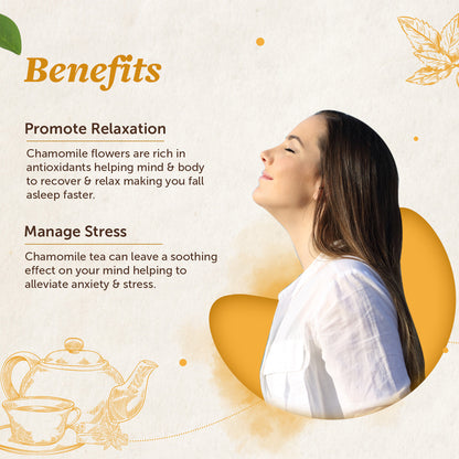 Chamomile Flower Tea For Blissful Sleep and Calm Mind- 30 gm