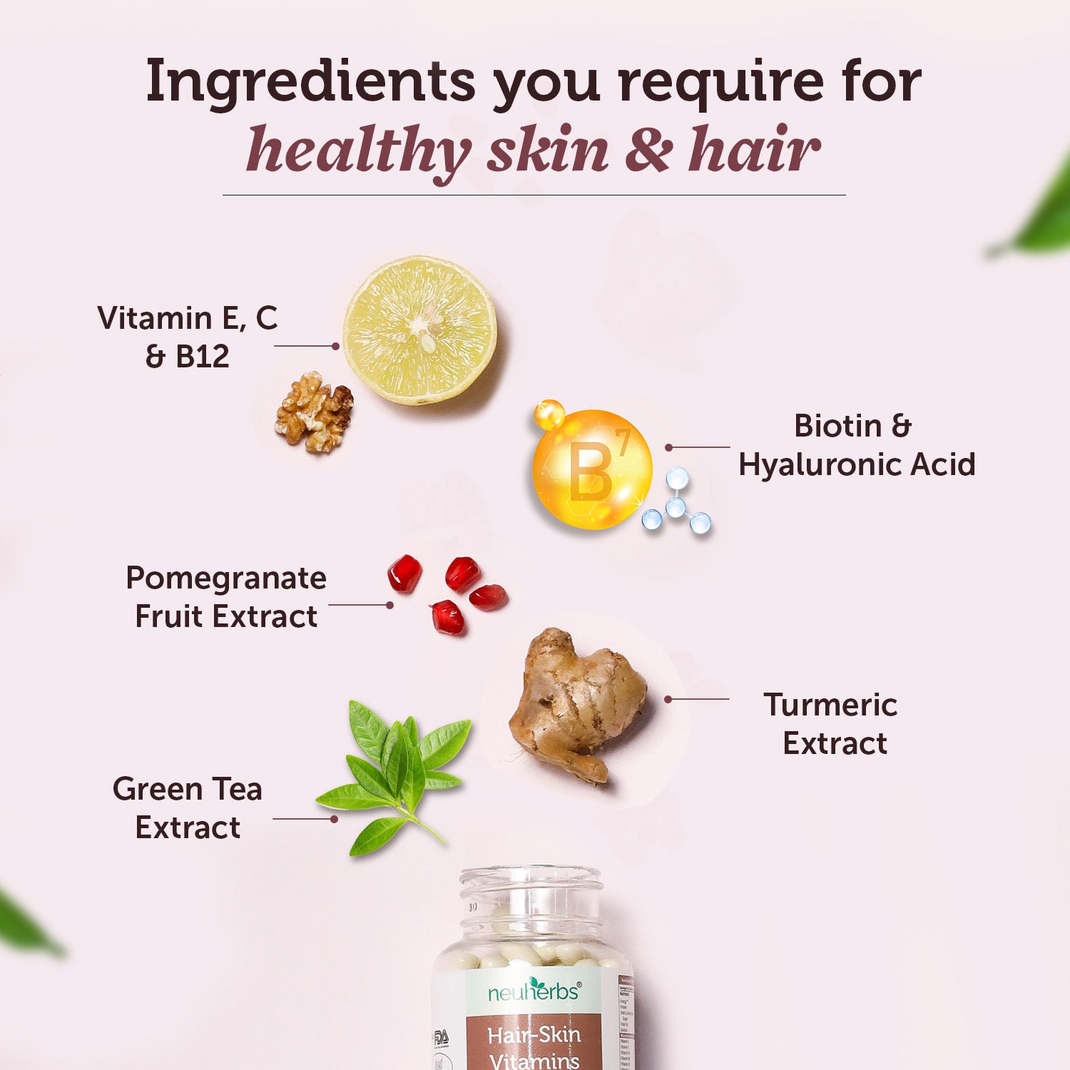 Hair & Skin Vitamins for Glowing Skin & Healthy Hair