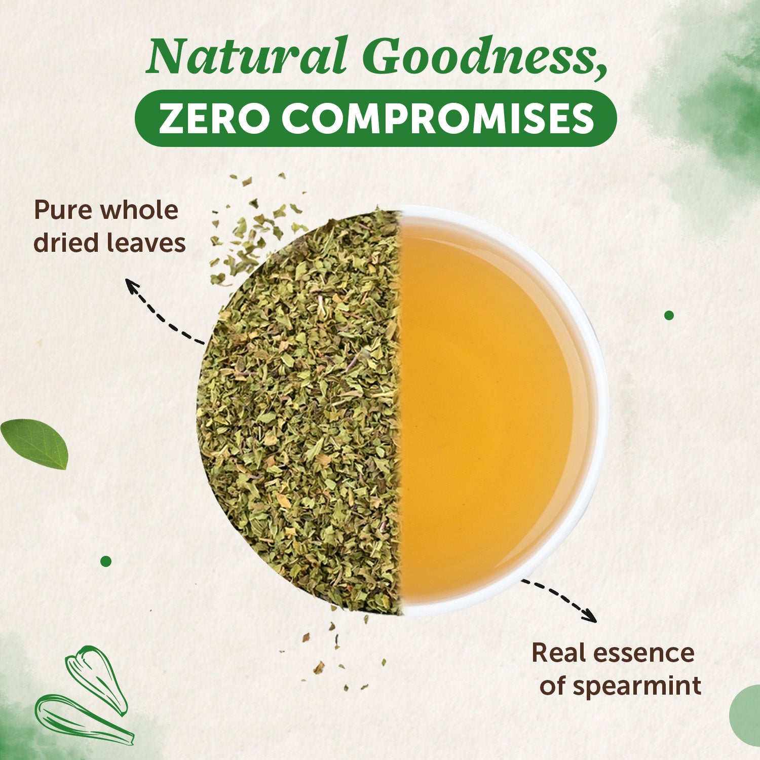 Spearmint Tea Leaves for Refreshment & Stress - 100gm image 2