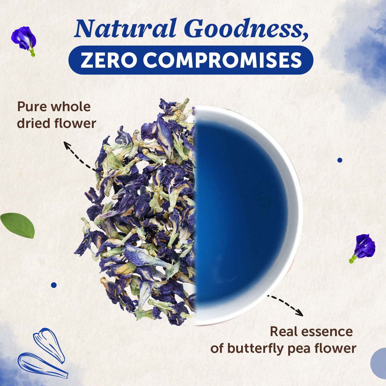Butterfly Pea Flower Tea for Glowing Skin - 30gm image 2