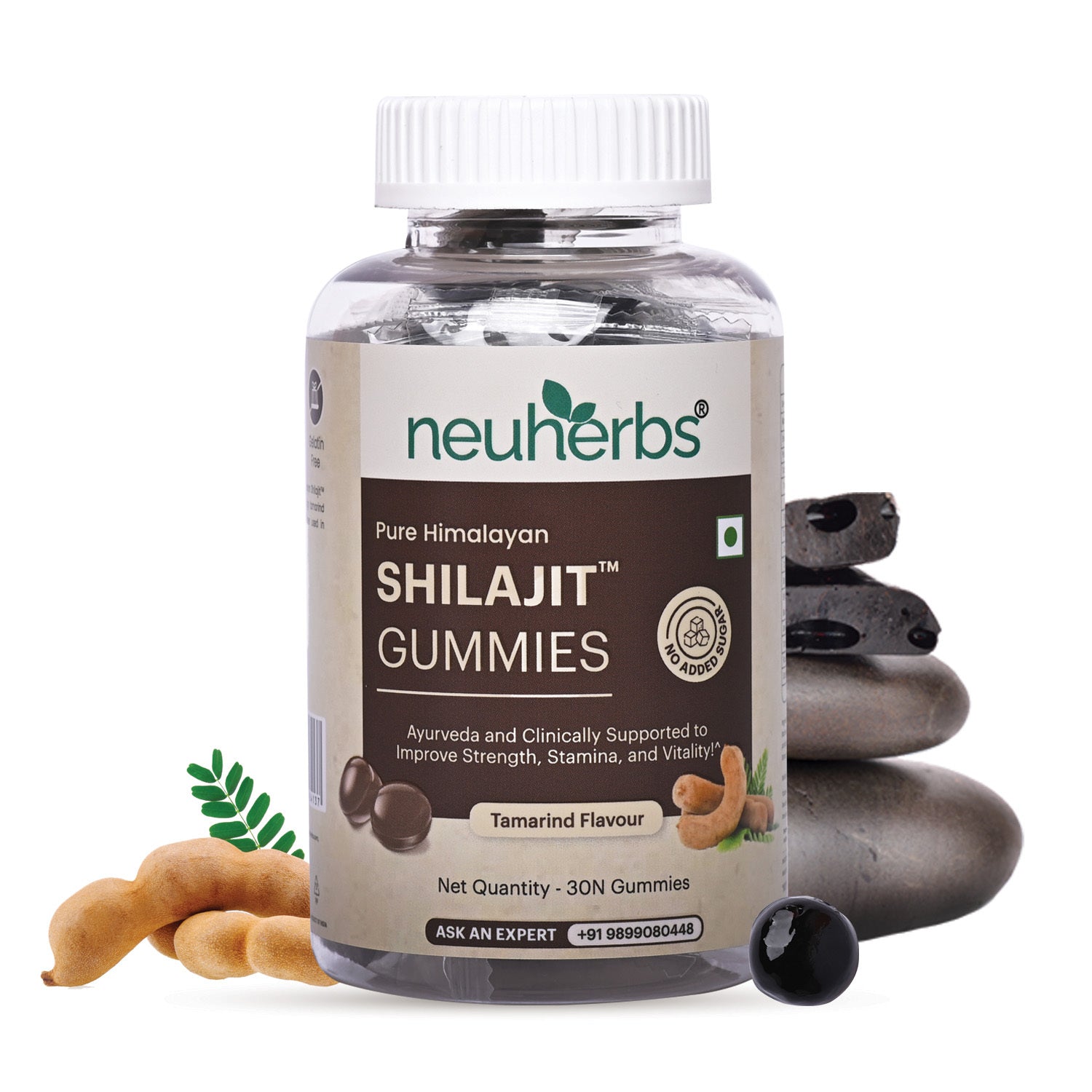 Pure Himalayan Shilajit Gummies 30 (Tamarind Flavour) for Stamina