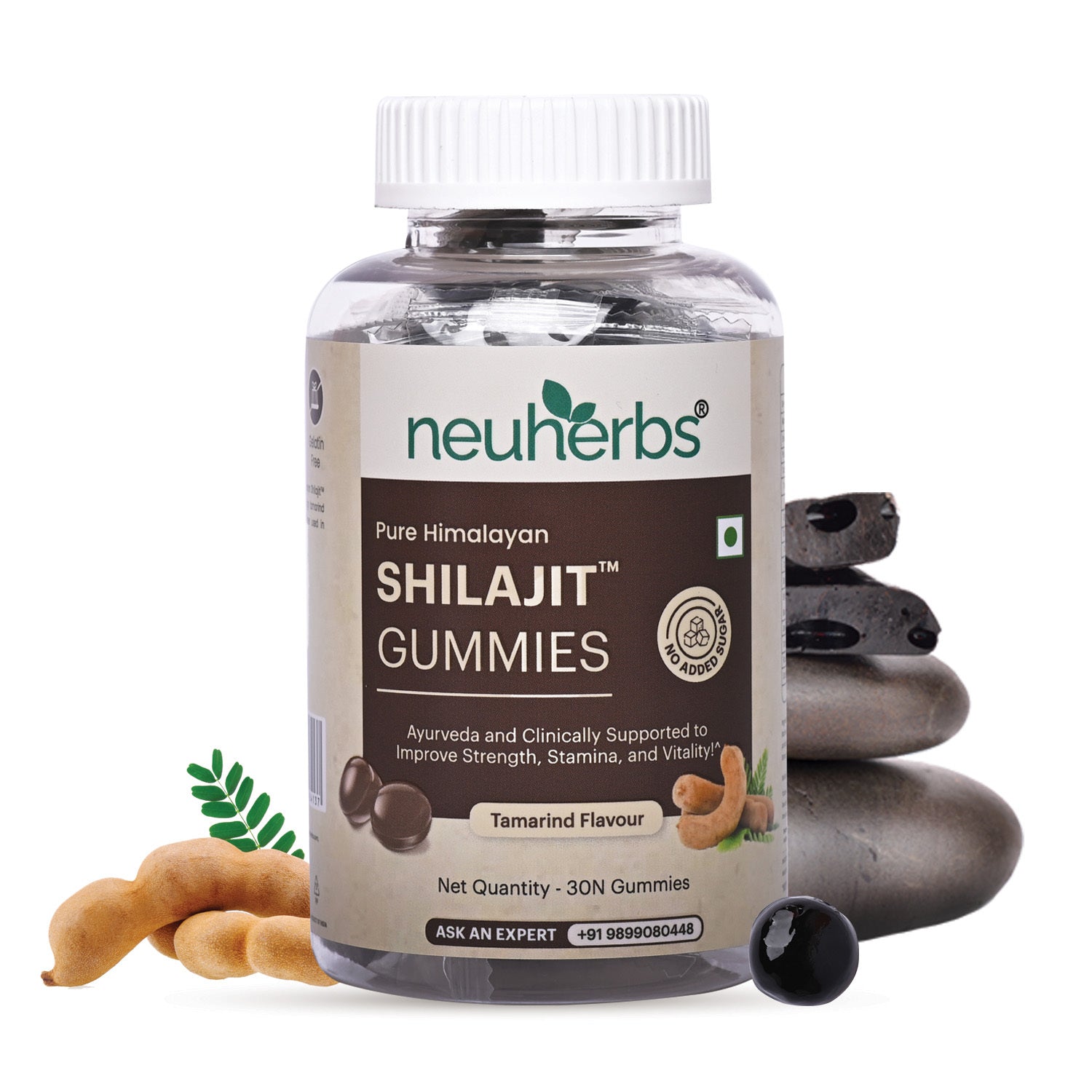 Pure Himalayan Shilajit Gummies 30 (Tamarind Flavour) for Stamina image 1