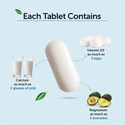 True Calcium Tablets with Plant Vitamin D3 for Stronger Bones