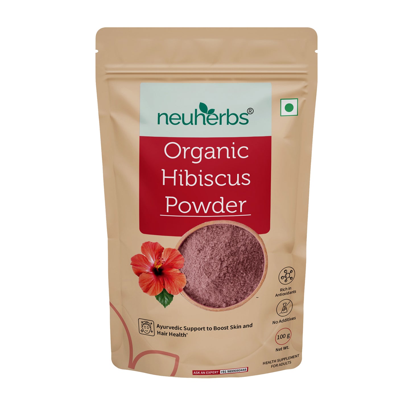 Organic Hibiscus Powder to Boost Skin & Hair Health