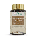 Ashwagandha 1000 Plus Tablets Supplements [Manage Anxiety & Stress Relief] with vitamin E & B Complex for General wellness & Improve Vigour