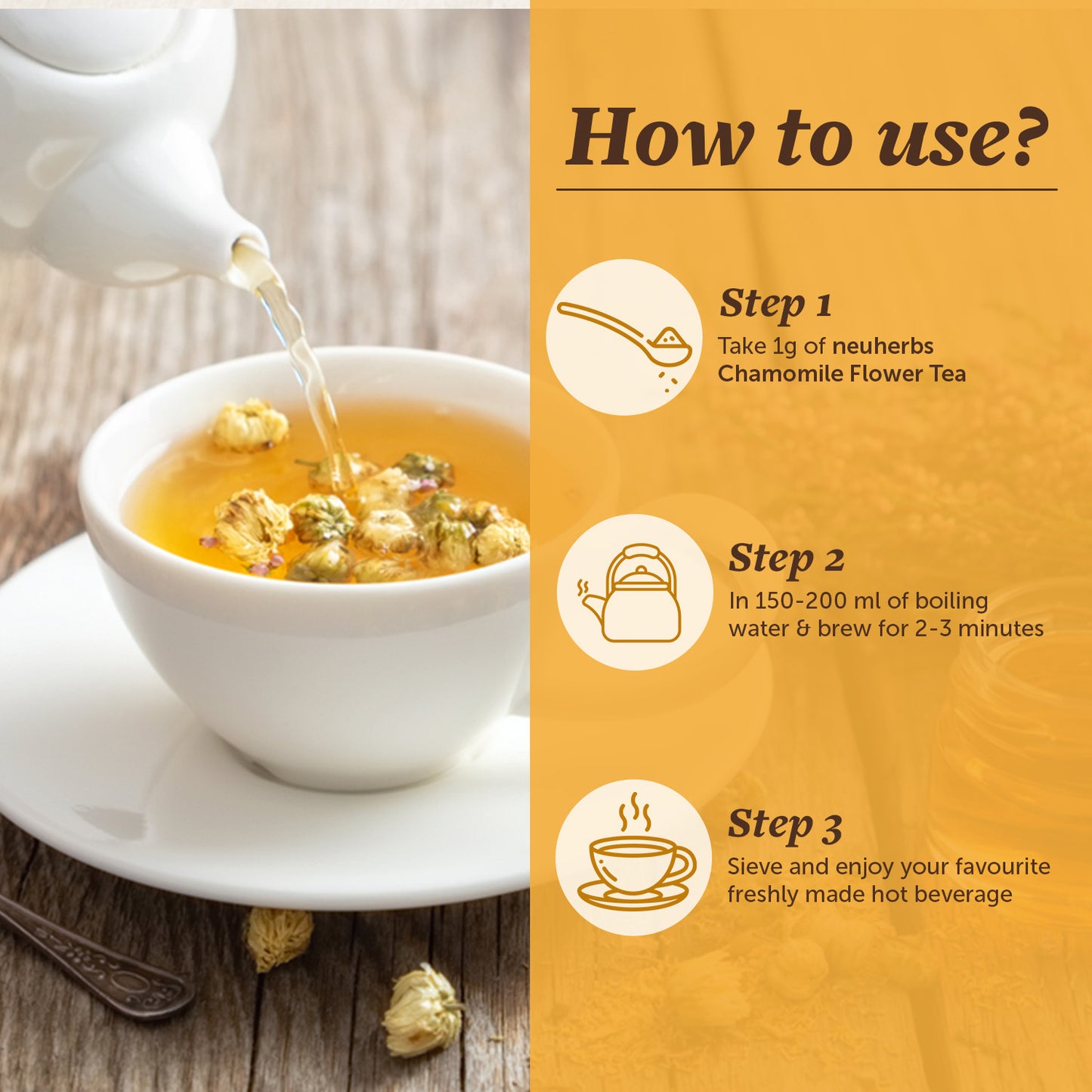 Chamomile Flower Tea For Blissful Sleep and Calm Mind- 30 gm