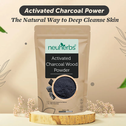 100% Pure Activated Charcoal Wood Powder 100g for Skin Cleansing