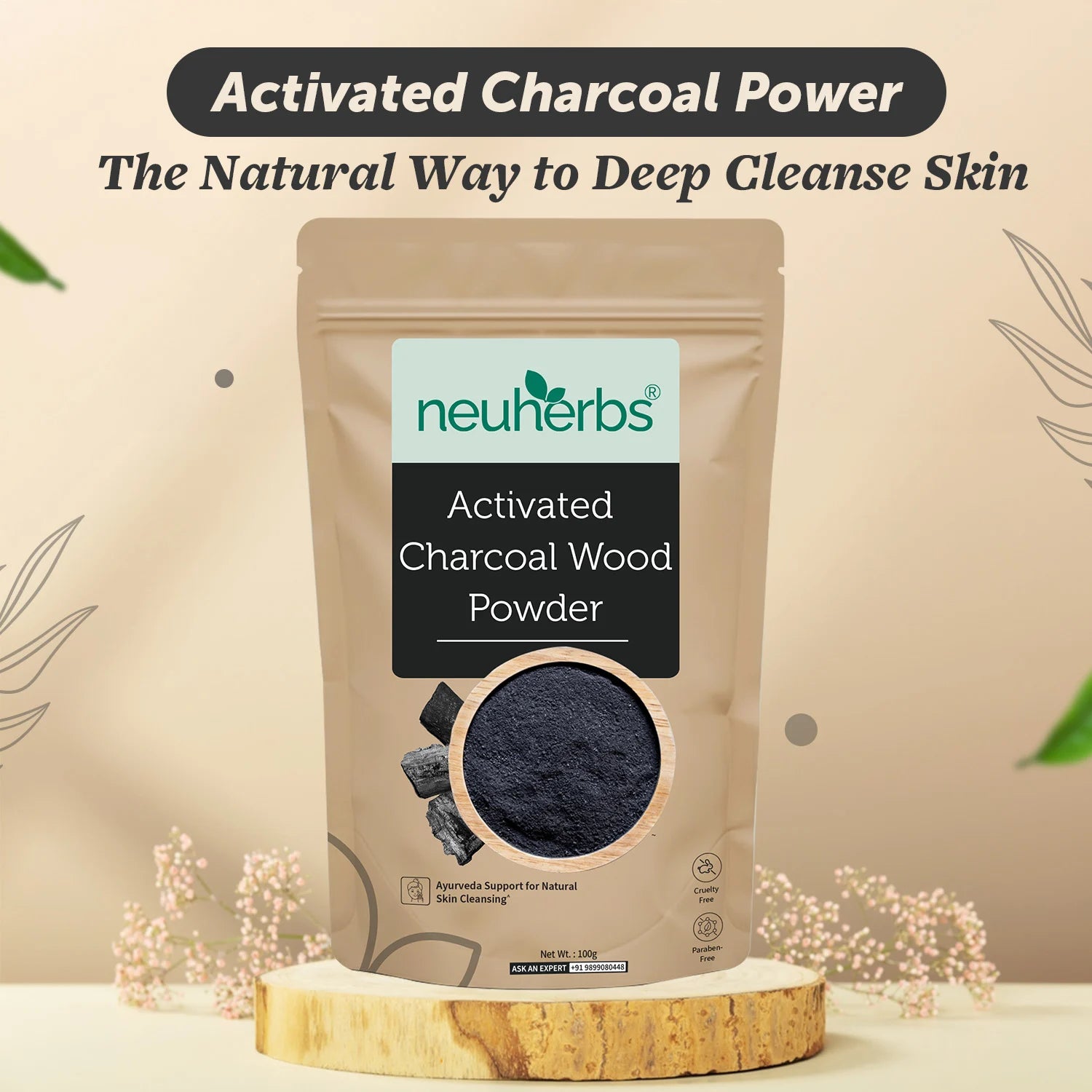 100% Pure Activated Charcoal Wood Powder 100g for Skin Cleansing image 2