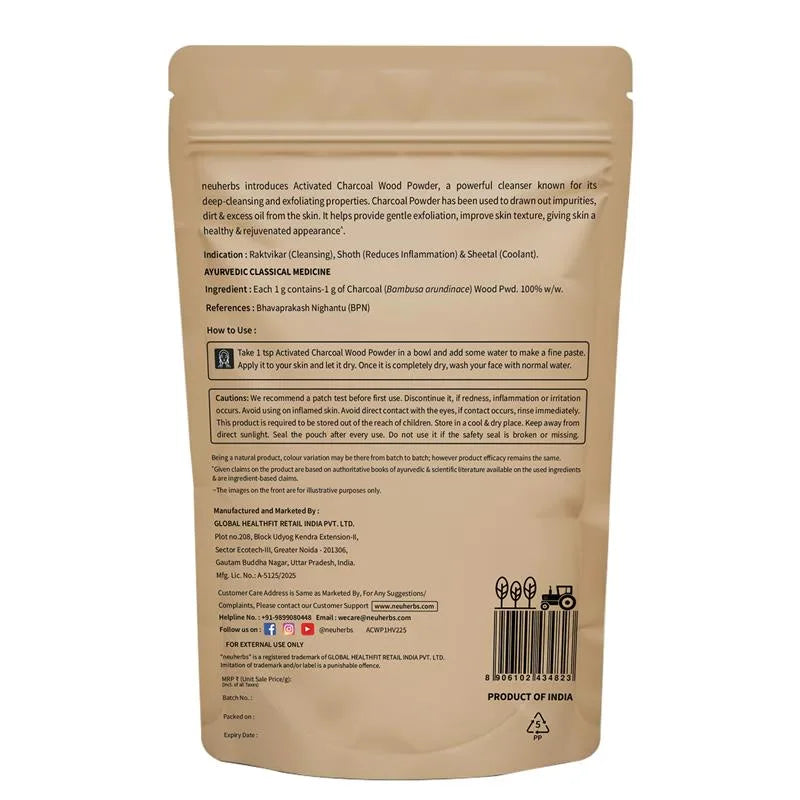 100% Pure Activated Charcoal Wood Powder 100g for Skin Cleansing image 6
