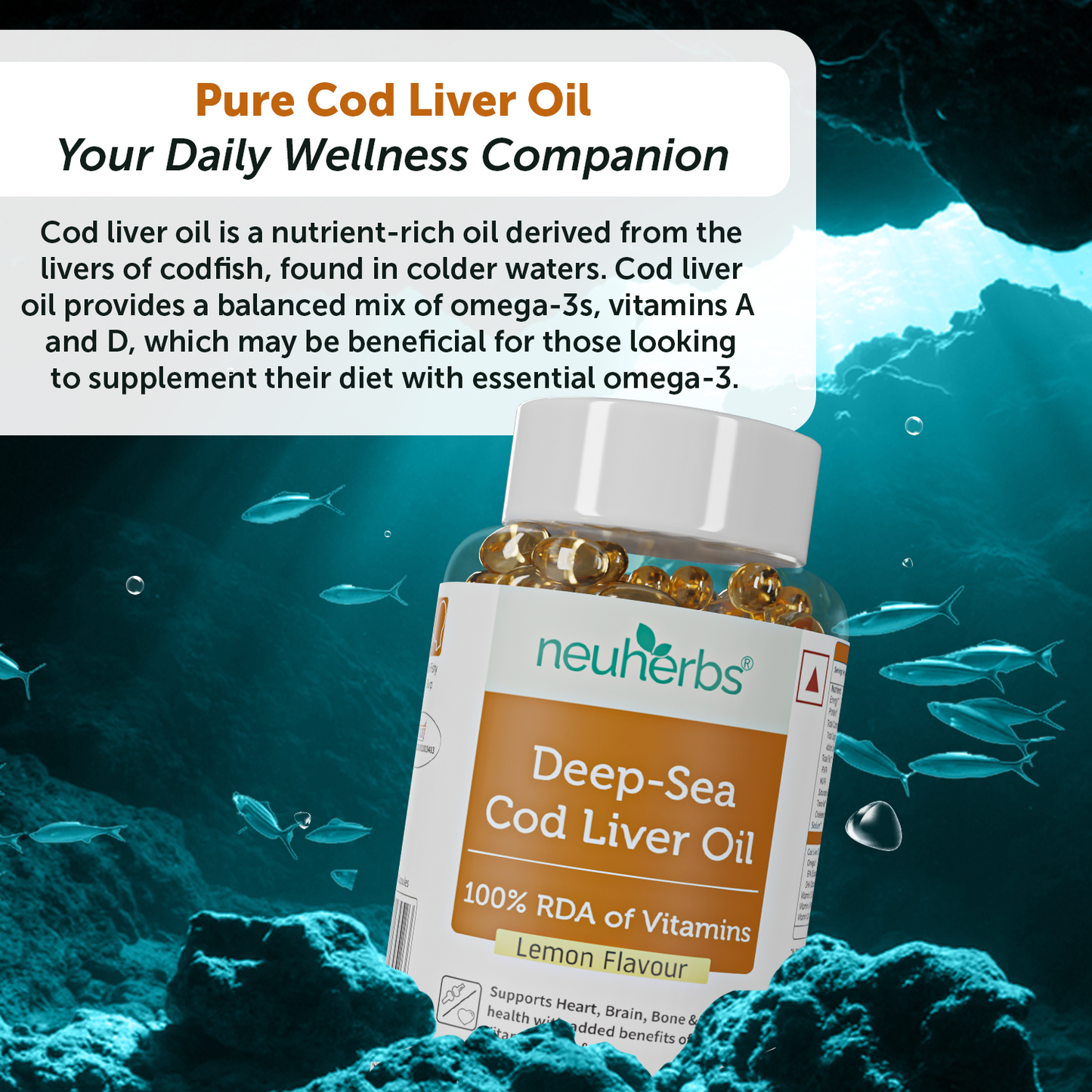 Cod Liver Oil Capsules Nutrition Label
