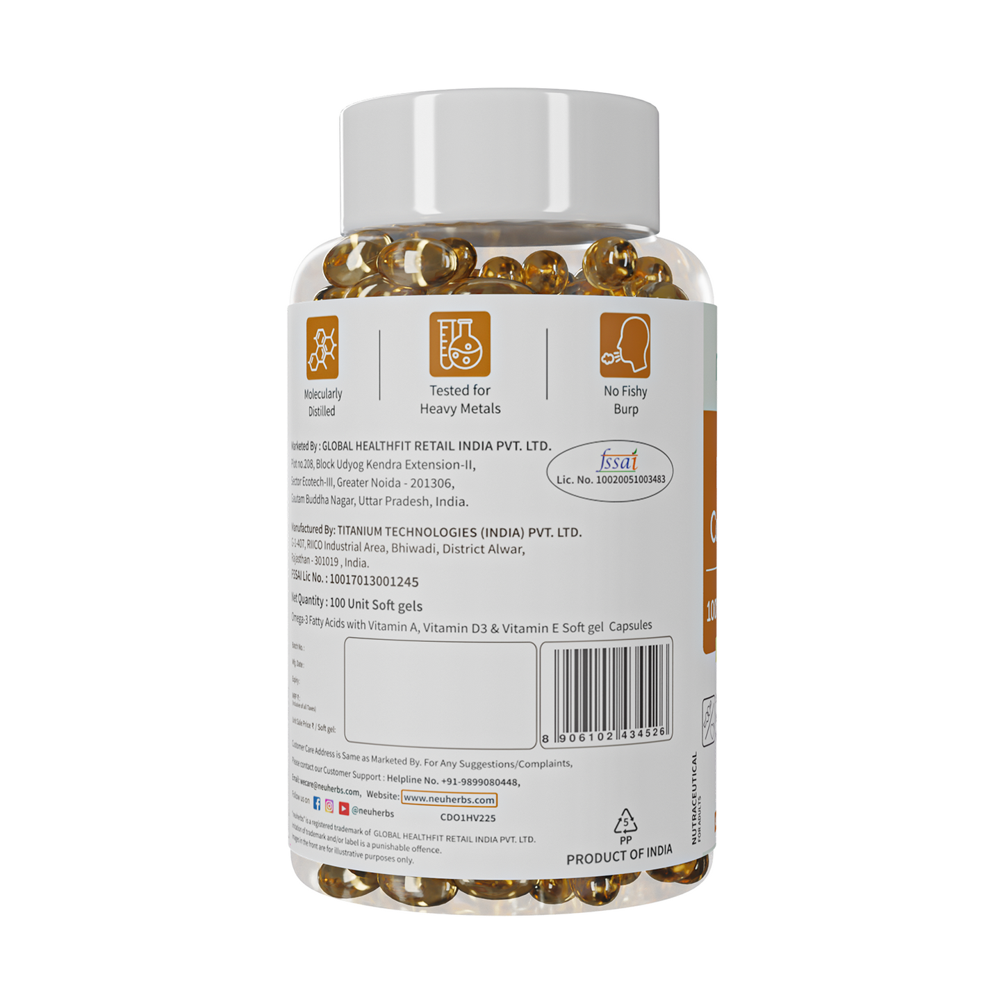 Neuherbs Cod Liver Oil Purity Tested