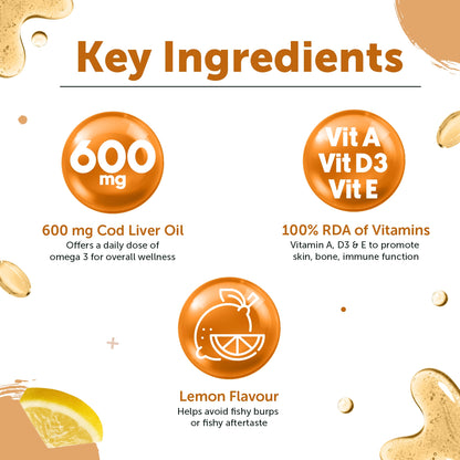 Deep Sea Cod Liver Oil Capsules for Heart & Brain