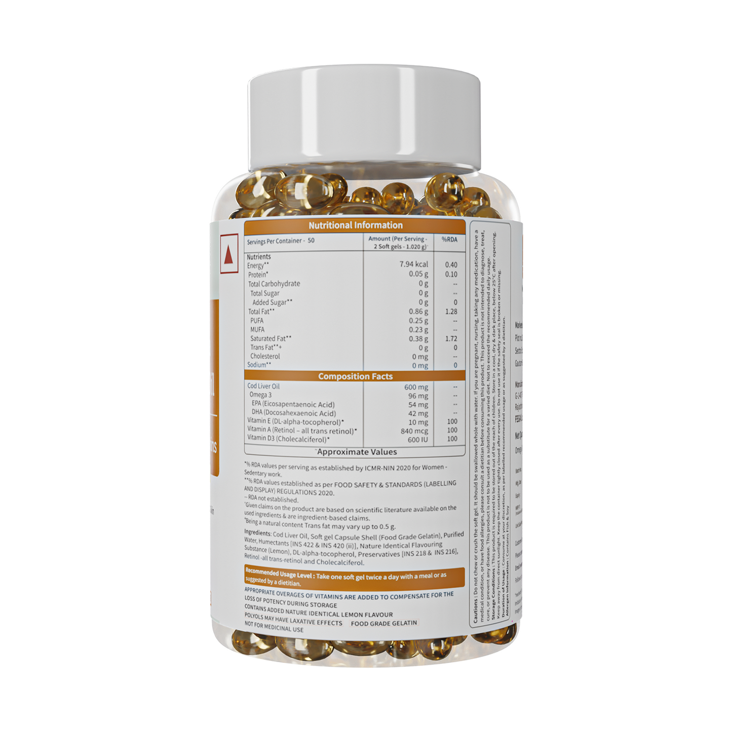 Deep Sea Cod Liver Oil Capsules for Heart & Brain