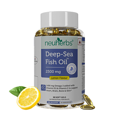 Deep Sea Fish Oil Capsules - 2500 mg Omega 3- 30 Softgels