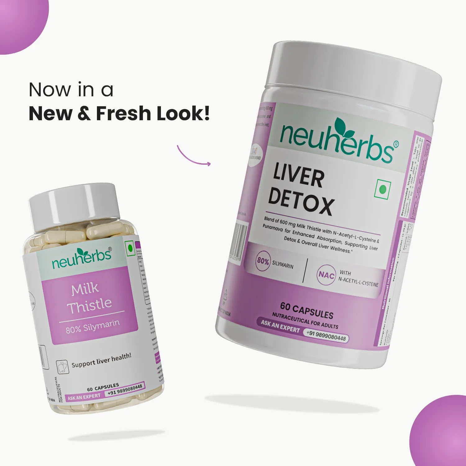 Neuherbs Liver Detox Capsules with High Strength Milk Thistle image 3