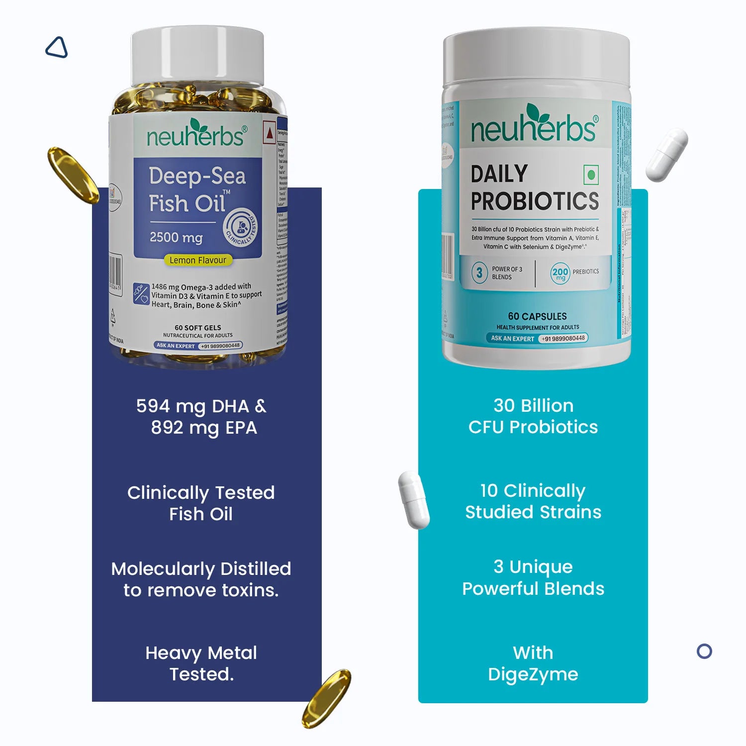 Omega-3 Fish Oil & Daily Probiotics Combo for Heart & Gut Health image 3