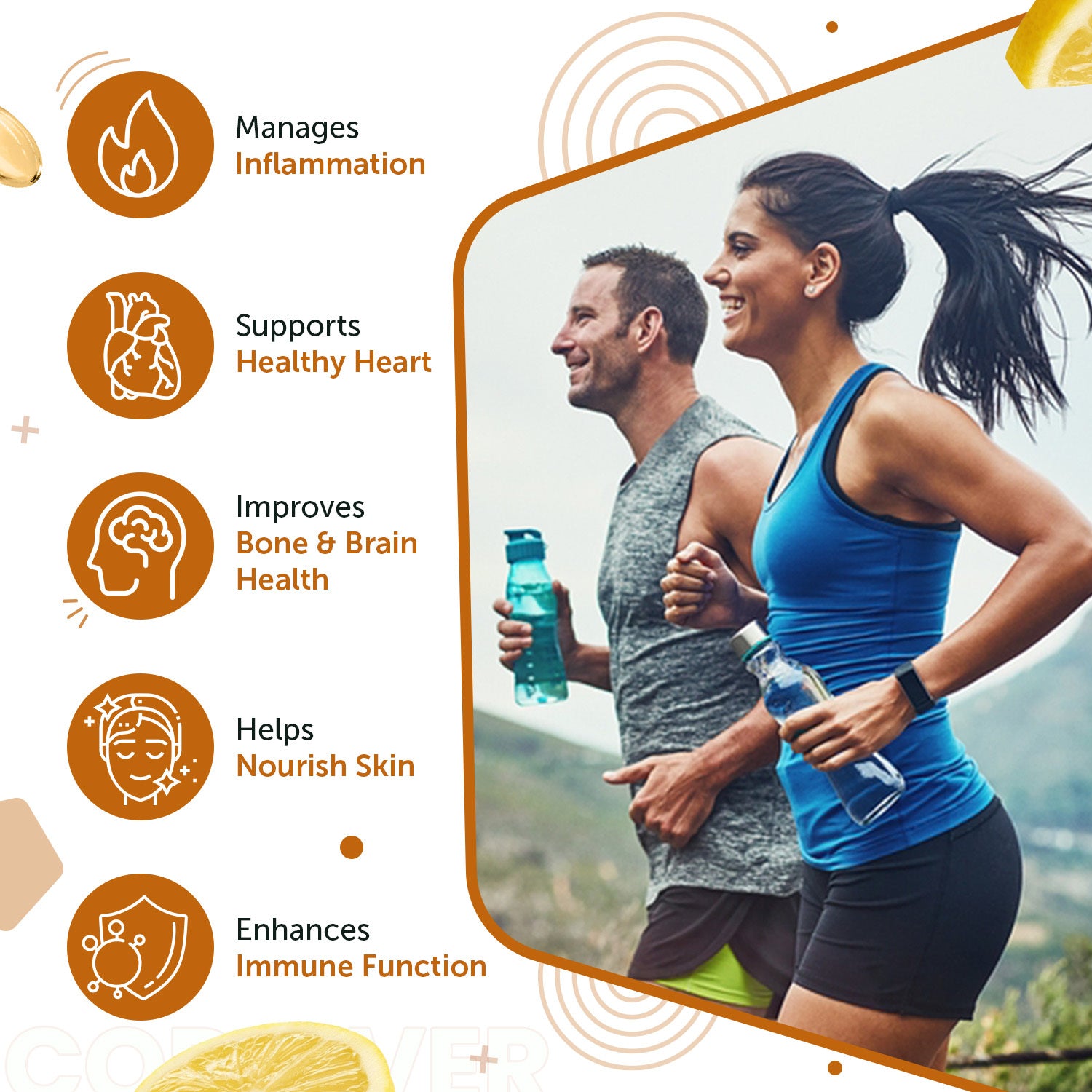 Deep Sea Cod Liver Oil Capsules for Heart & Brain image 3