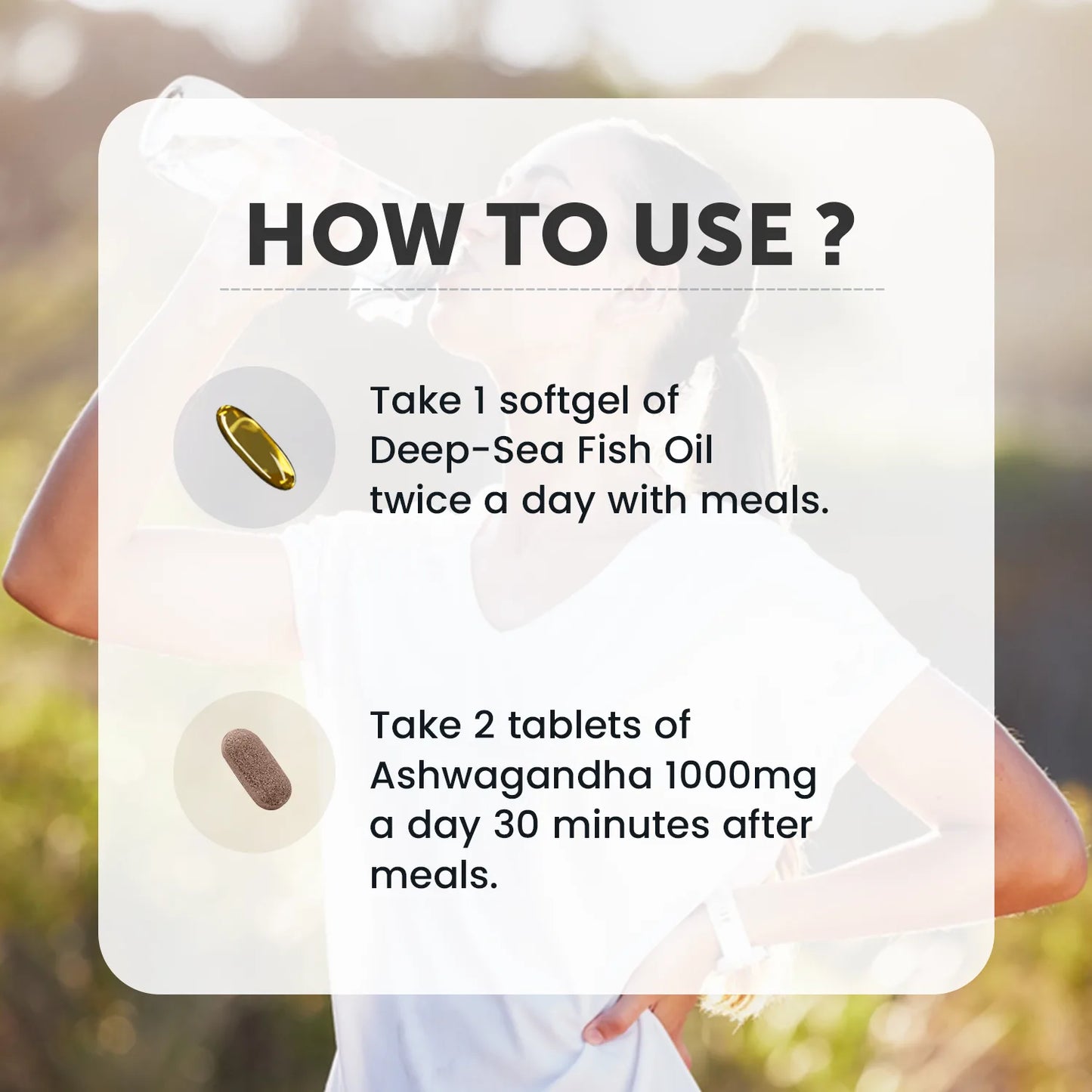 Stress Buster Combo: Omega-3 Fish Oil & Ashwagandha for Heart & Mind