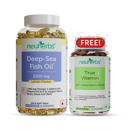 Deep Sea Fish Oil Capsules With Free True Vitamin Tablets