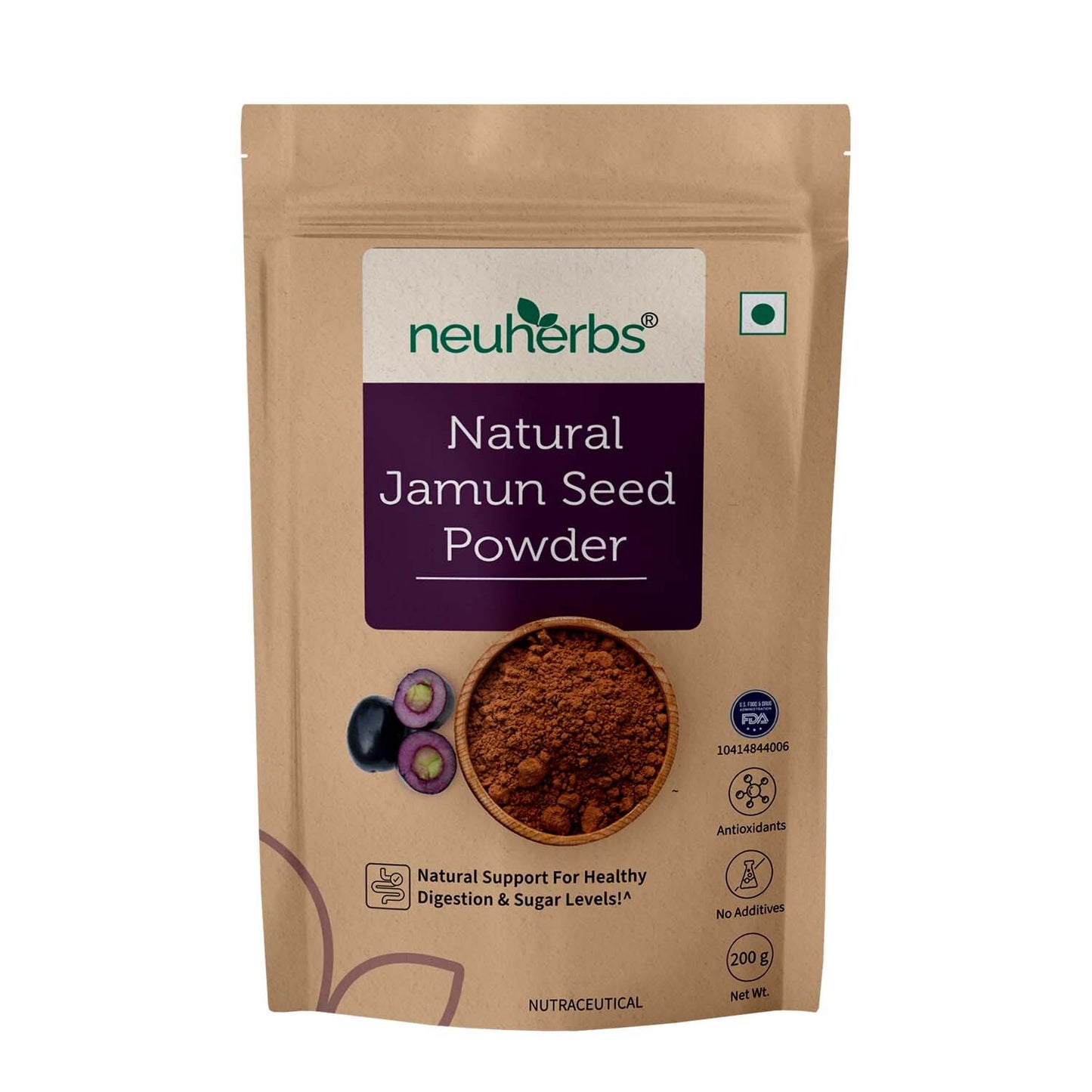 Natural Jamun Seed Powder for Blood Sugar Management