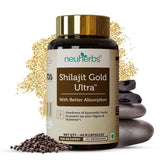 Neuherbs Shilajit Gold Ultra - Testosterone Booster Ayurvedic For Men - Enhance Vigour & Stamina - 60 Capsules
