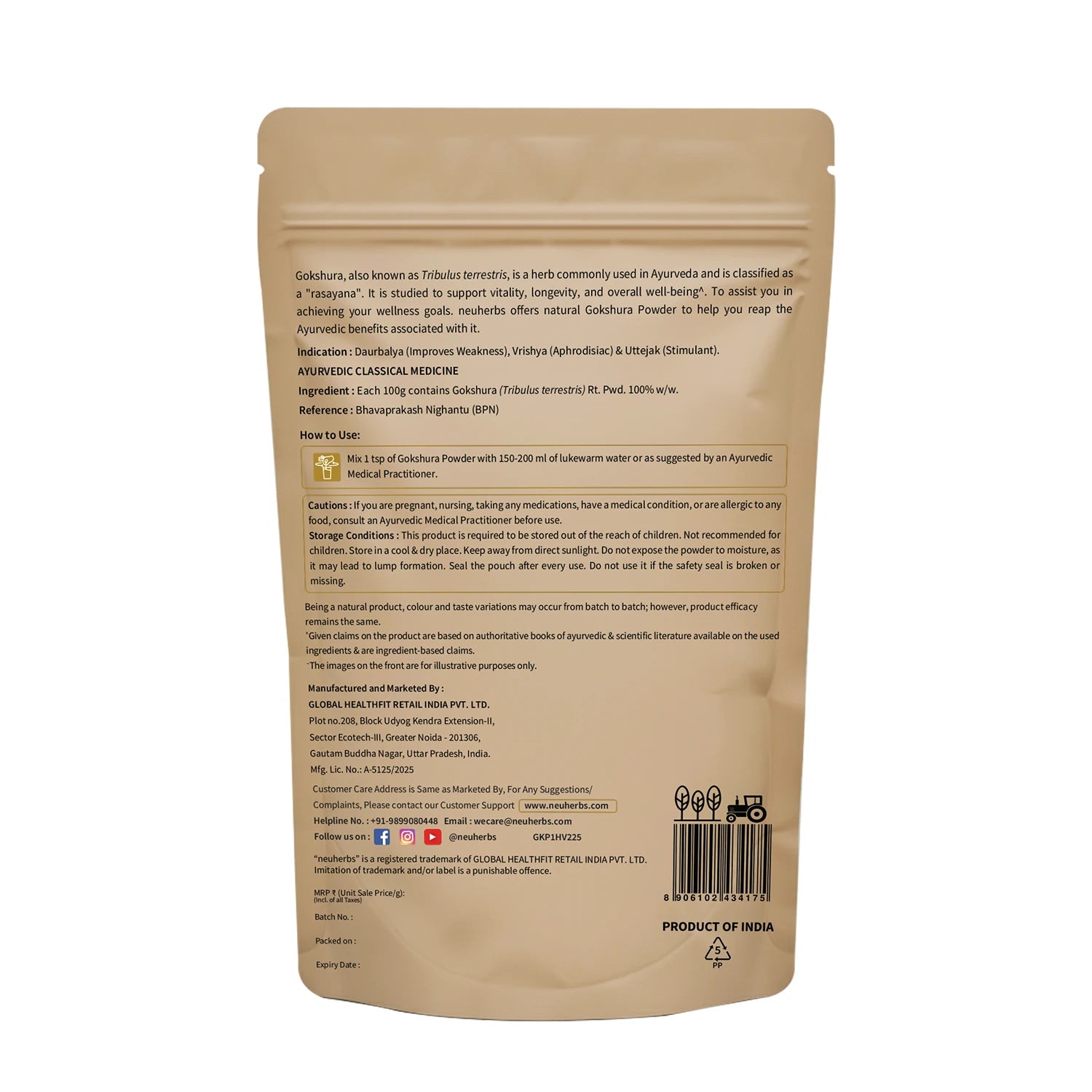 Pure Gokshura Powder (100gm) to Boost Strength & Energy image 4