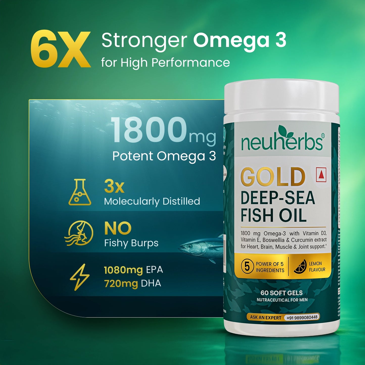 Gold Deep-Sea Fish Oil With Higher Strength Omega-3