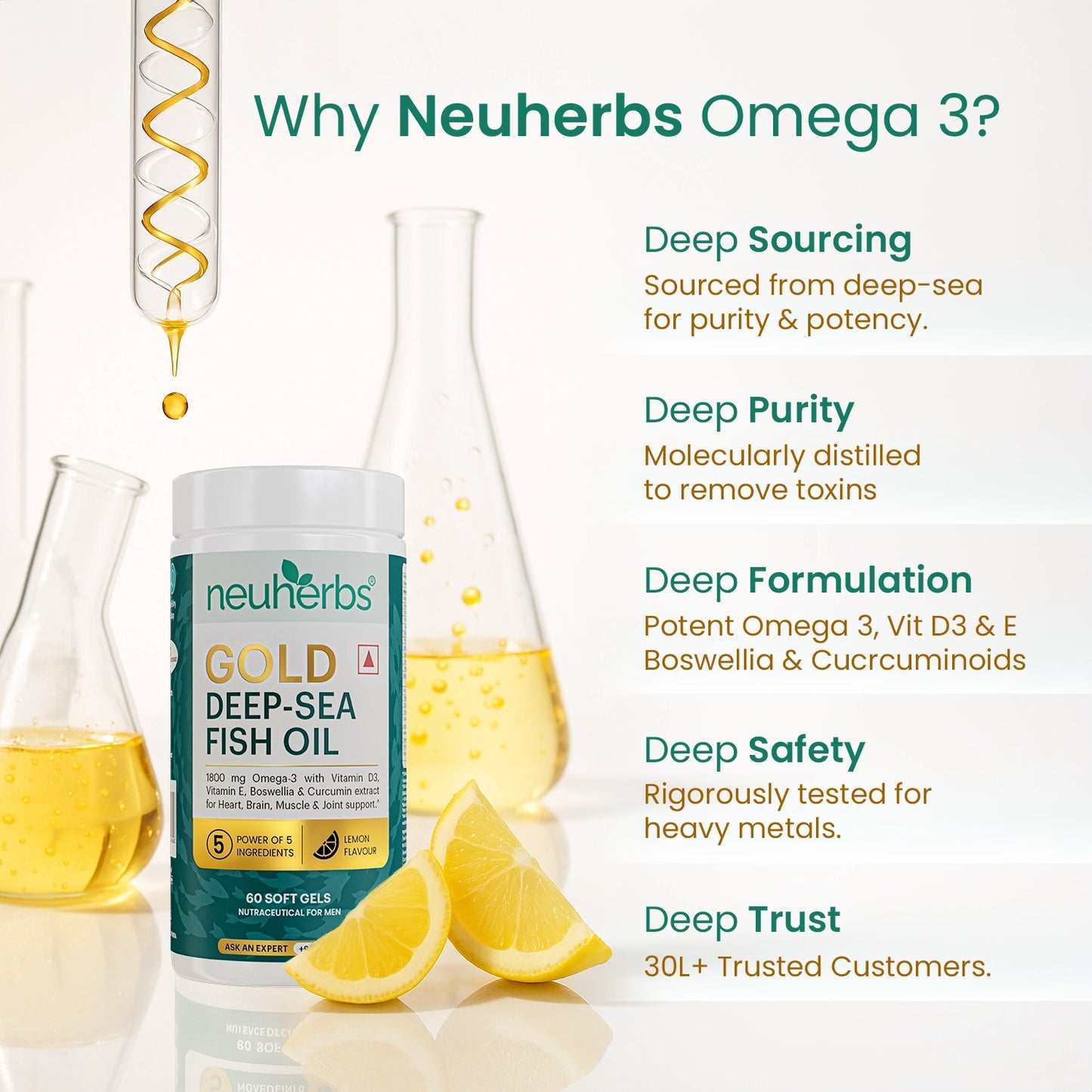 Gold Deep-Sea Fish Oil With Higher Strength Omega-3