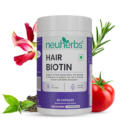Neuherbs Hair Biotin Capsules - DHT Blocker Hair Supplement