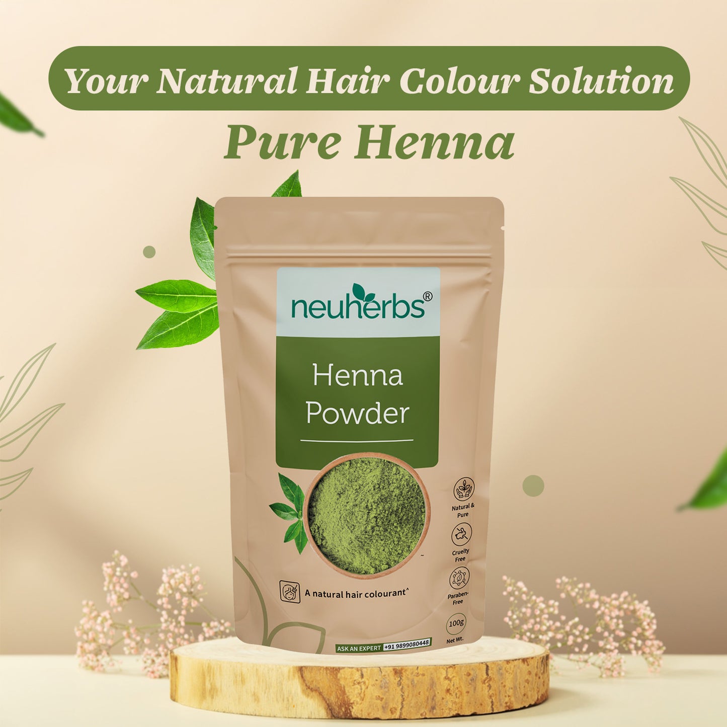 100% Natural Henna Powder For Hair - A Natural Hair Colourant