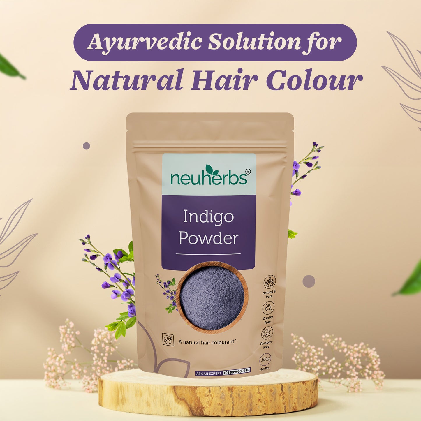 100% Natural Indigo Powder- Promote Natural Hair Colour