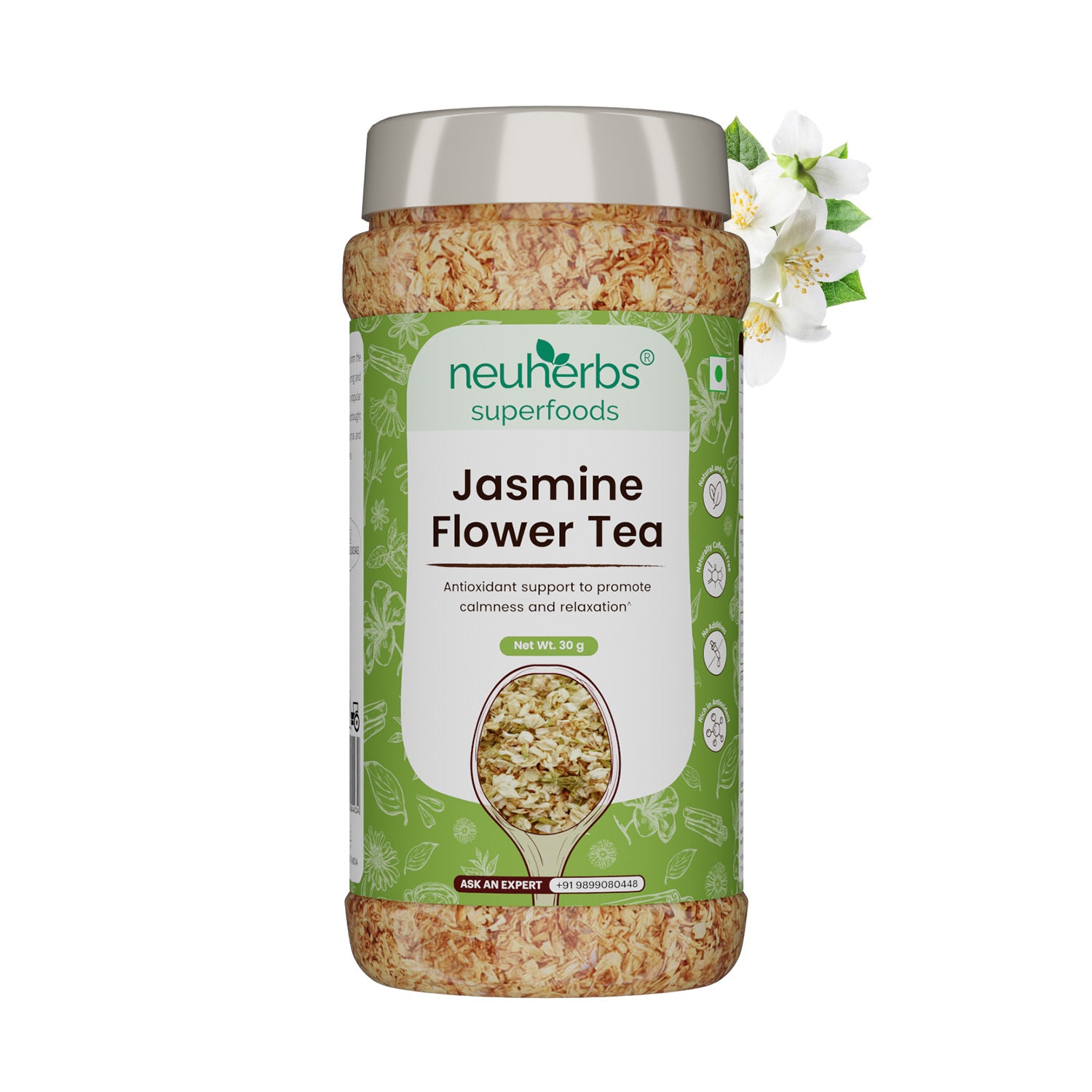 Jasmine Flower Tea For Calm Mind and Body Relaxation - 30 gm image 1