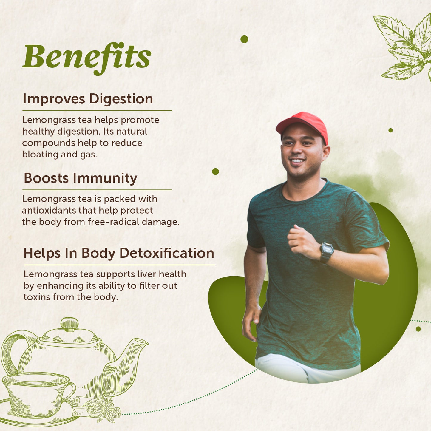 100% Natural Lemongrass Tea - Boost Immunity, Promote Digestion