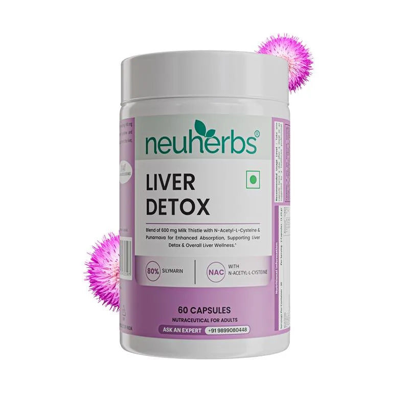 Neuherbs Liver Detox Capsules with High Strength Milk Thistle image 1