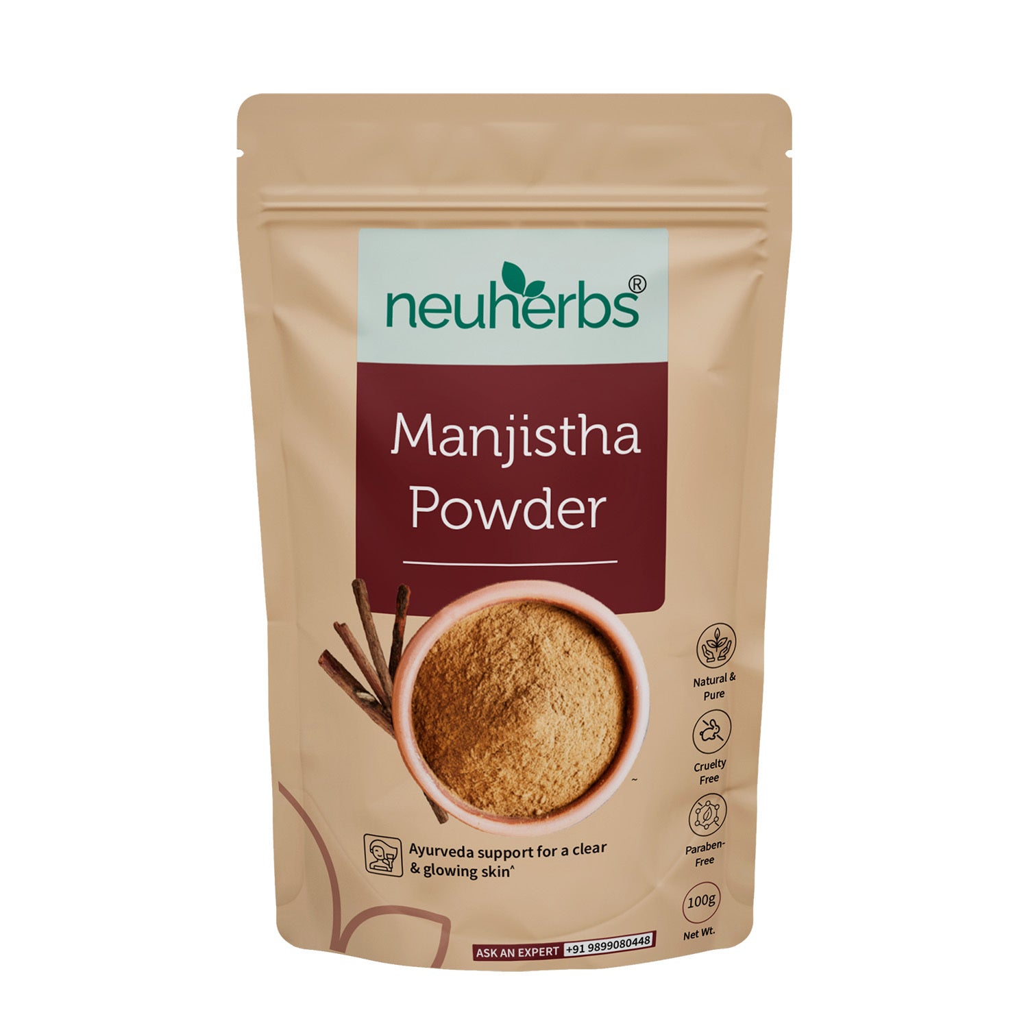 100% Natural Manjistha Powder - For Clear & Glowing Skin image 1