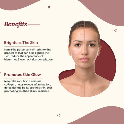 100% Natural Manjistha Powder - For Clear & Glowing Skin