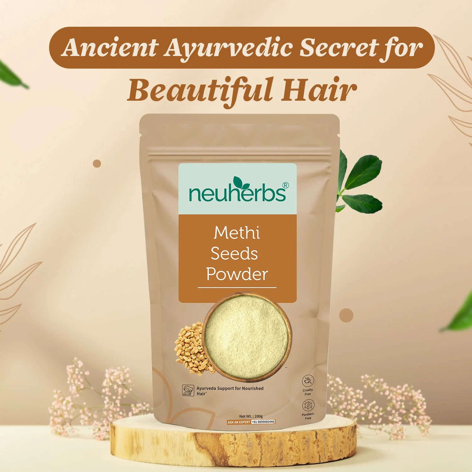 100% Natural Methi Seeds Powder - For Hair Strengthening & Nourishment image 2