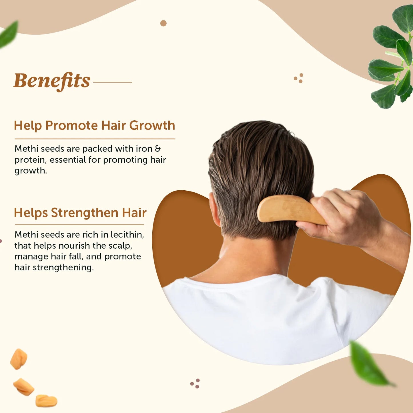 100% Natural Methi Seeds Powder - For Hair Strengthening & Nourishment