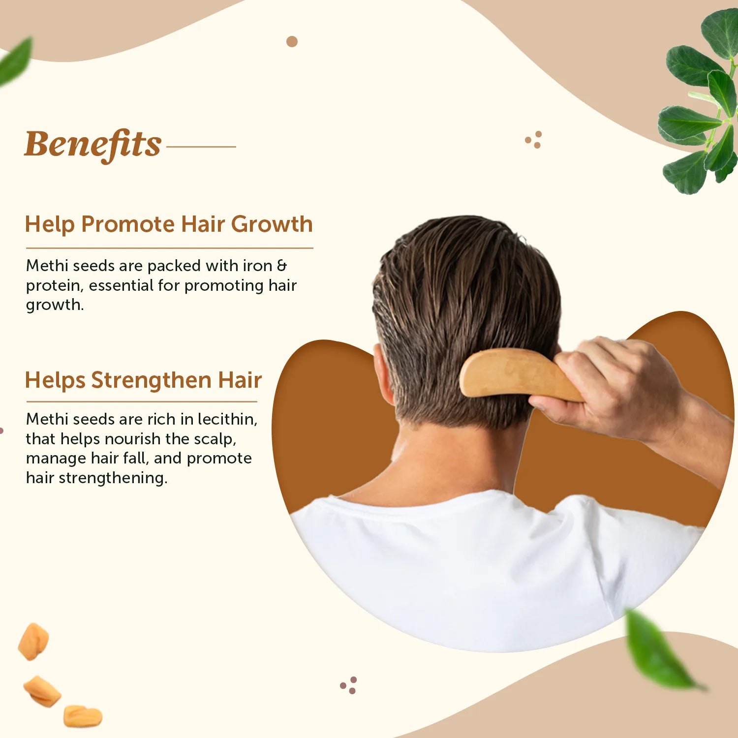 100% Natural Methi Seeds Powder - For Hair Strengthening & Nourishment